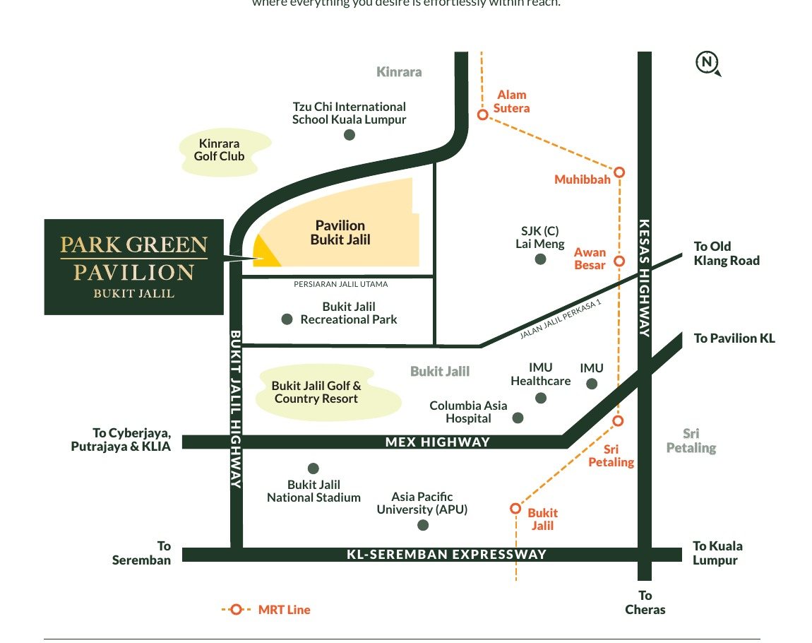 Park Green Pavilion Bukit Jalil location map